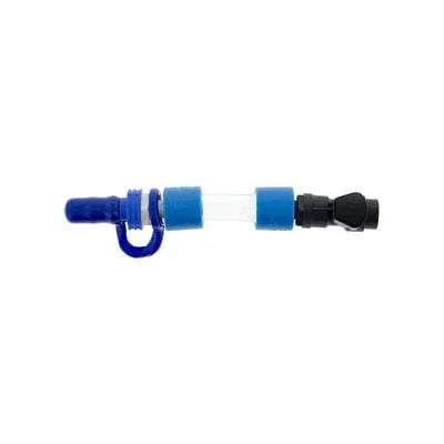 Blue and black battery connector jumper with clear center, electrical terminal accessory