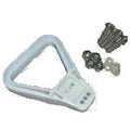 Replacement battery box handle with mounting hardware, screws, and lock set