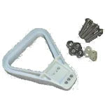 Replacement battery box handle with mounting hardware, screws, and lock set