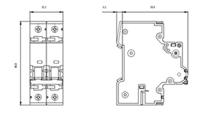 Siemens 5SY42 Two Pole Breaker