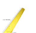 Yellow commercial parking block, 70.5 inches long, angled view on white background.