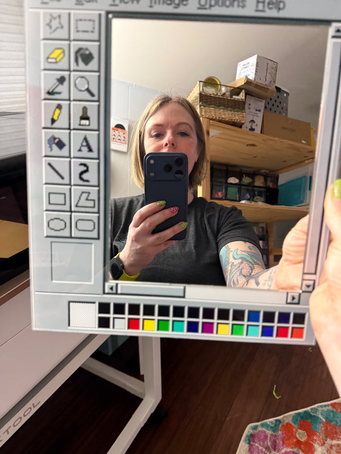 Paint 90's  Wall Art Mirror