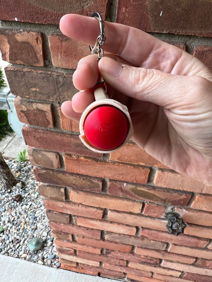 Pig in a blanket Fidget Toy Clicker Keychain