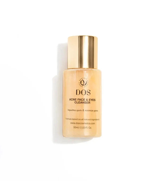 Skincare bottle labeled 'DOS' on a white background