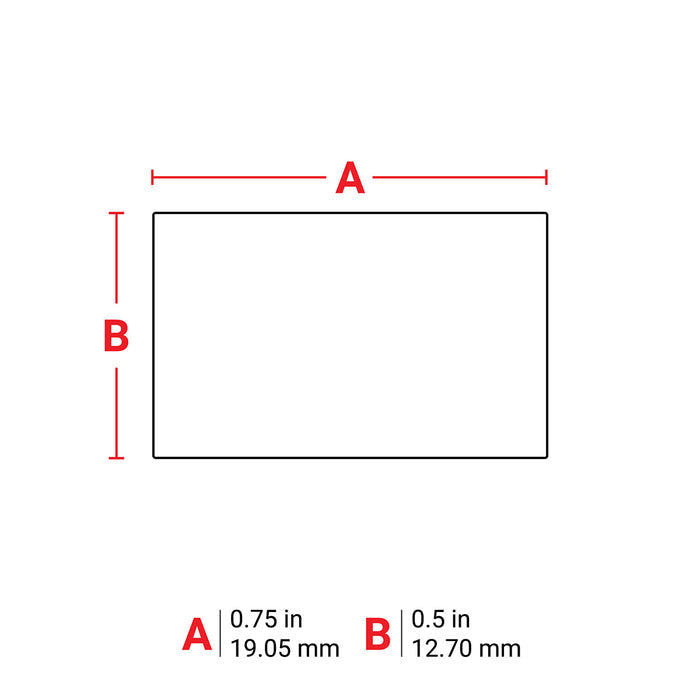 Aggressive Adhesive Multi-Purpose Clear Polyester Labels for M6 M7 Printers - 0.75" x 0.5"
