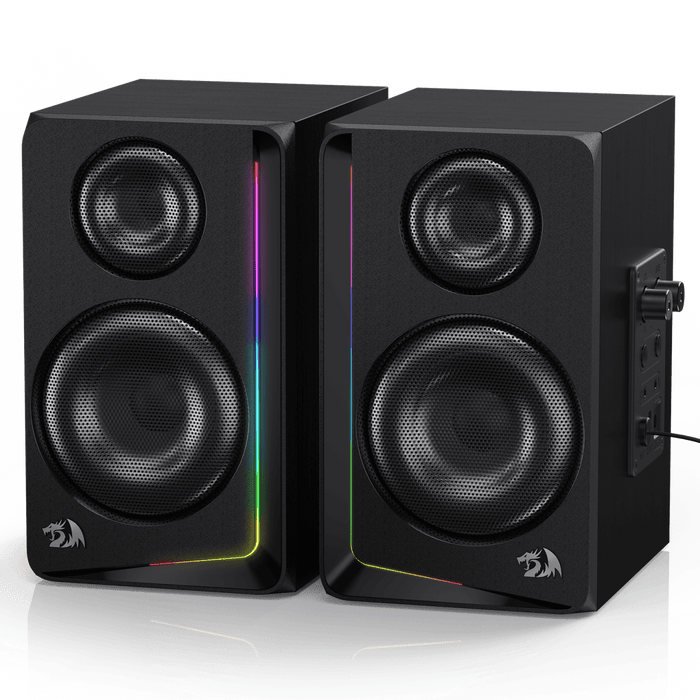 Wireless RGB Wooden Desktop Speakers