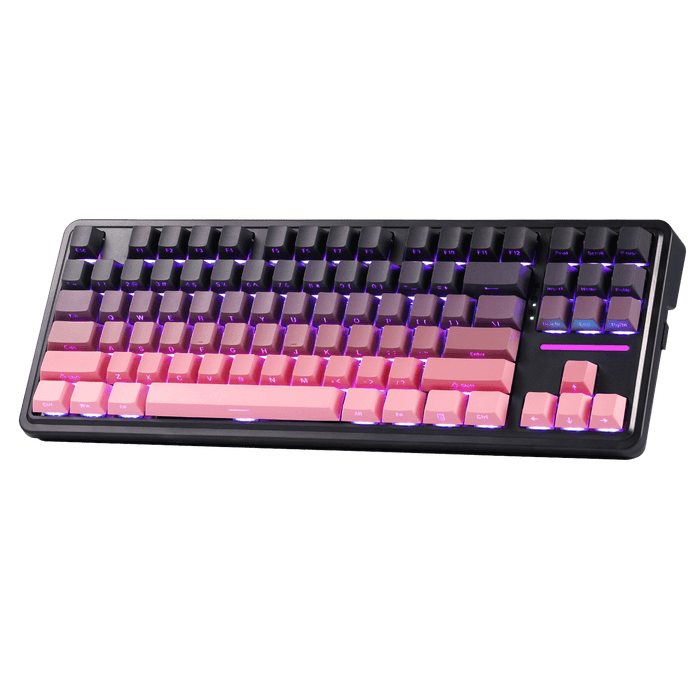 Redragon K728 PRO 80% Wireless Gasket Gaming Keyboard, 3-Mode 87 Keys TKL Mechanical Keyboard w/South-Facing LED & Hot-Swap Socket, 5-Layer Noise Dampening, Custom Linear Switch, PBT Gradient Keycaps