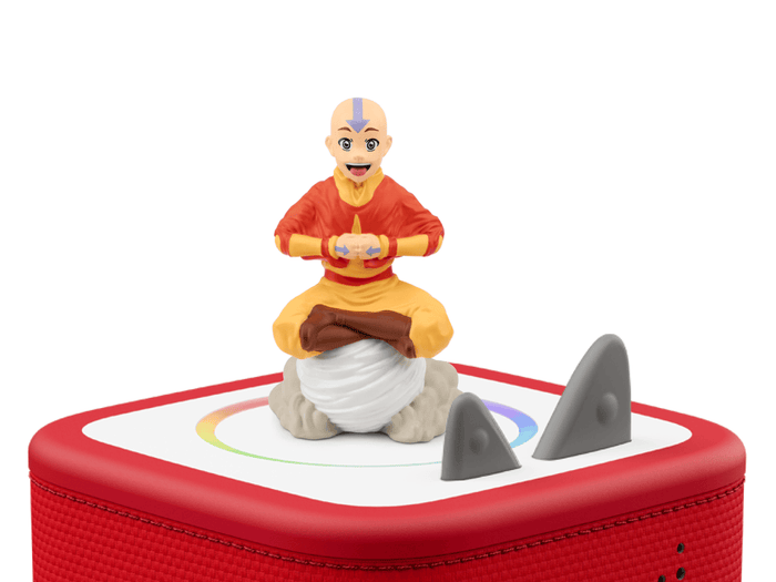 Avatar The Last Airbender - Aang Tonie on a red Toniebox 2 ready to play audio stories and songs