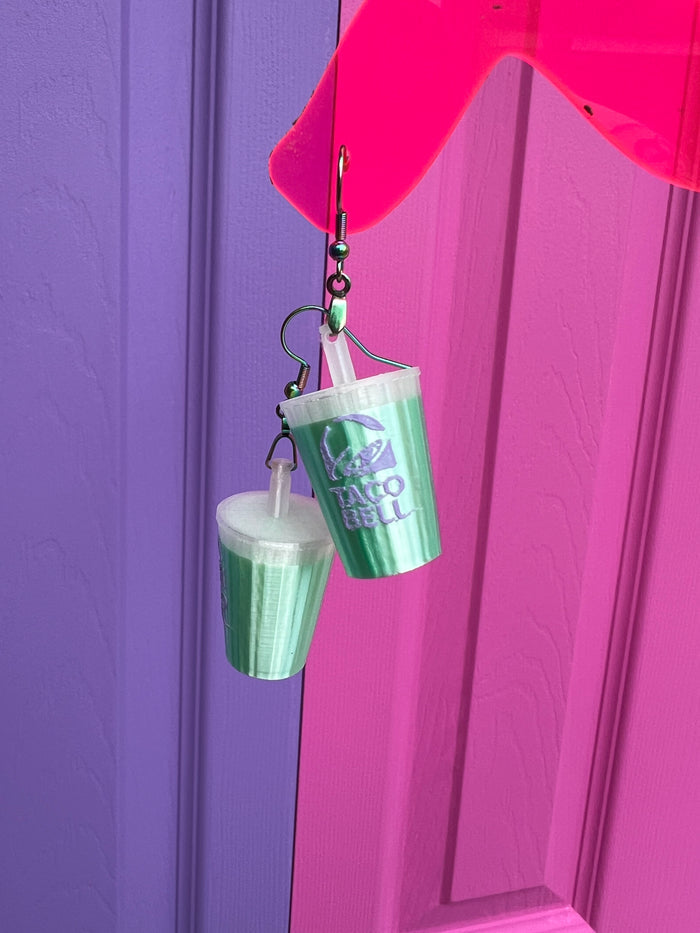 Baja Blast 3D Printed Purple Cup Earrings