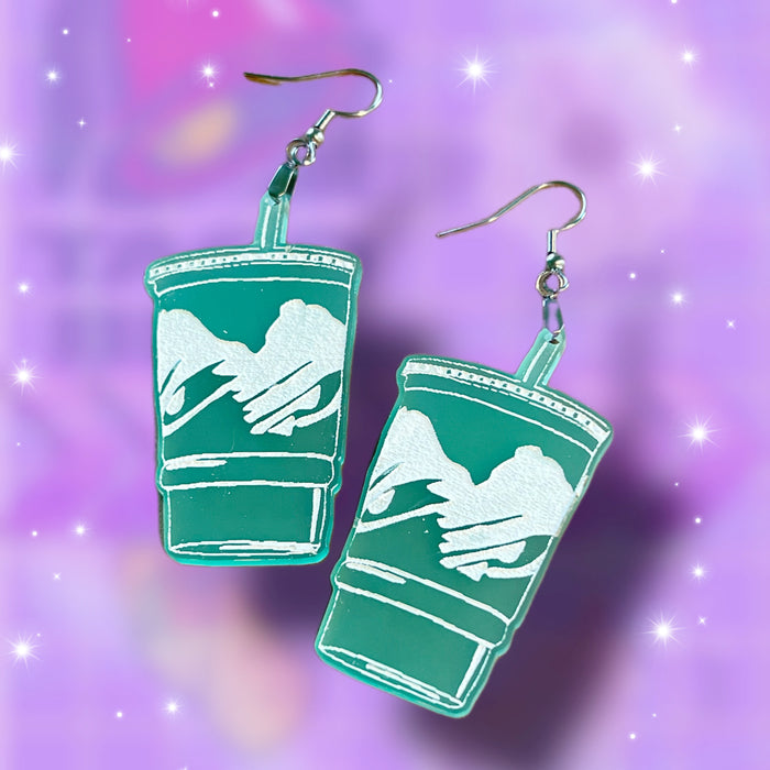Baja Blast White Cup Earrings
