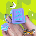 Banned Books Fidget Toy Clicker Keychain Bag Charm