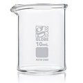 Beaker, Globe Glass, Low Form Griffin Style 10ml