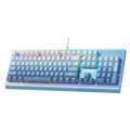 104 Keys blue Wired Mechanical Keyboard w/Weighted Aluminum Frame