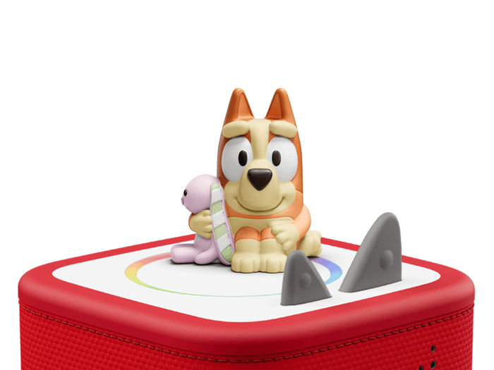 Bingo Tonie on a red Toniebox 2 ready to play audio stories and songs