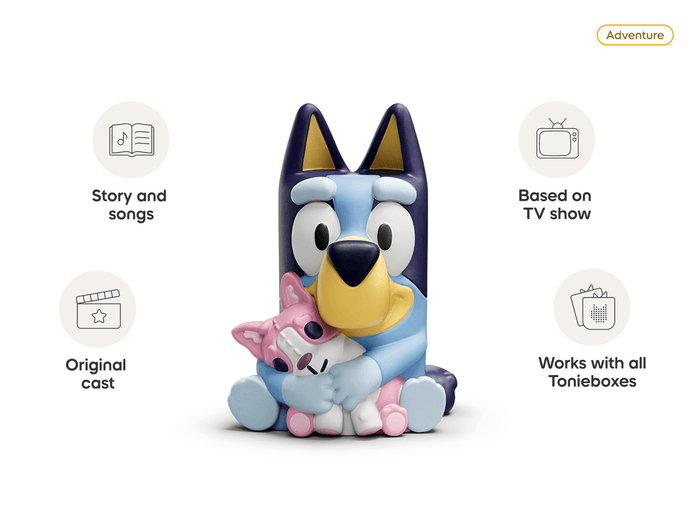 Bluey Tonie audio figurine from the adventure category, inspiring audio journeys and imaginative play