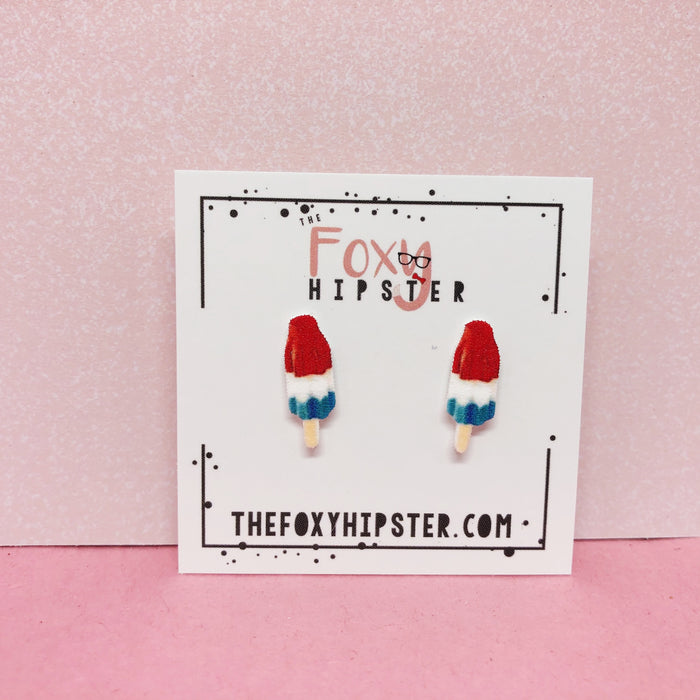 Bomb pop popsicle Stud Earrings