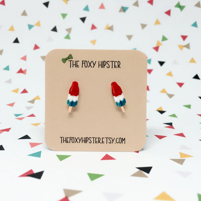 Bomb pop popsicle Stud Earrings