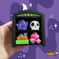 Bookshelf Spooky Oddities Fidget Clicker