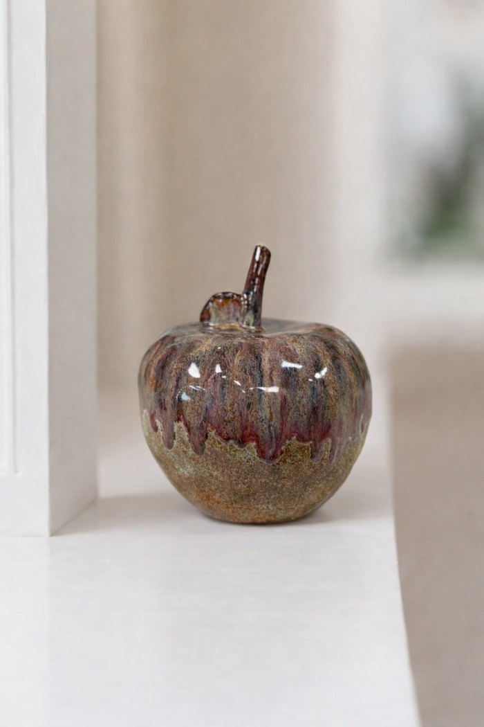 Brown Ombre Large Apple Ornament