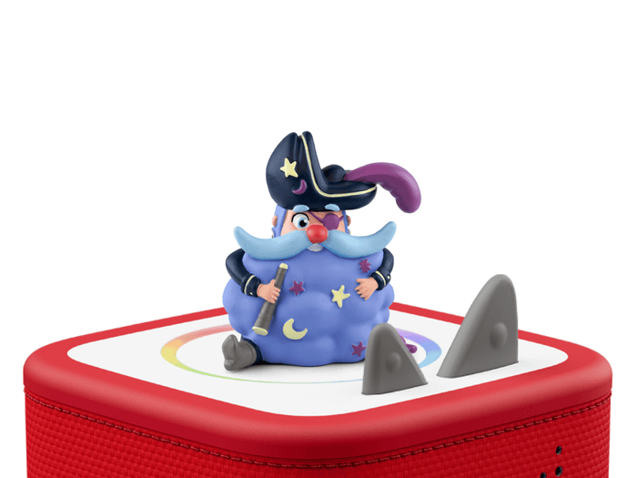 Calm x tonies®: Cap'n Dreambeard Tonie on a Red Toniebox