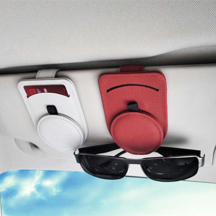 Car Glasses Holder Universal Sun Visor Eyeglasses Clip Sunglasses Case Card