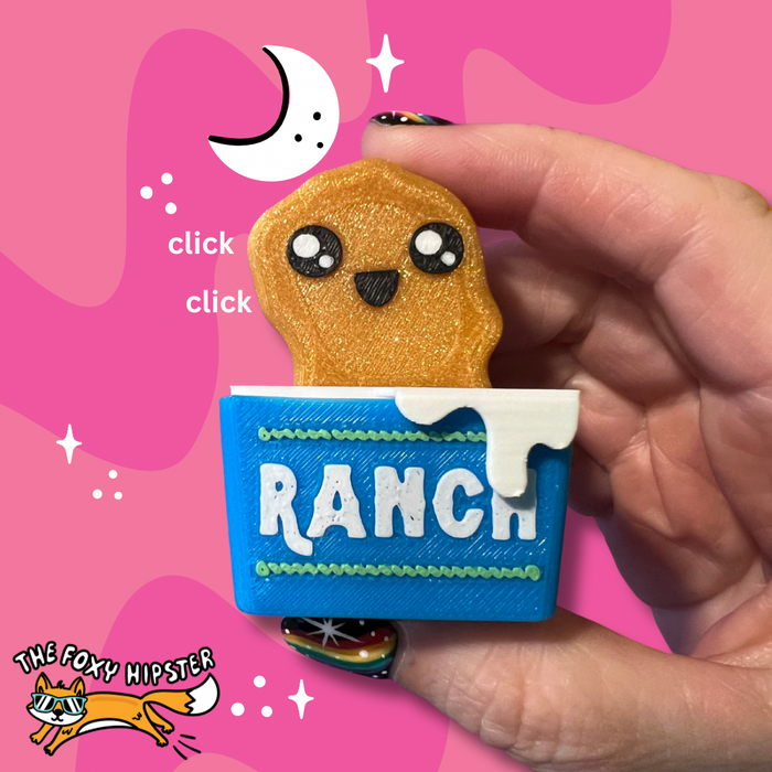 Chicken Nugget Dipped in Ranch Fidget Toy Clicker