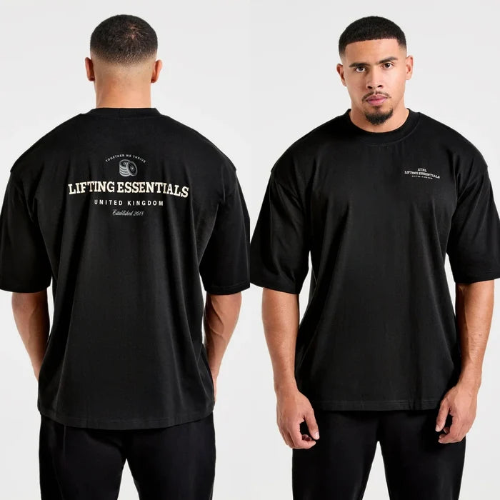 Classic Logo Strength Fitness Brand T-shirt Cotton Graphic Tee Men Women Summer Streetwear