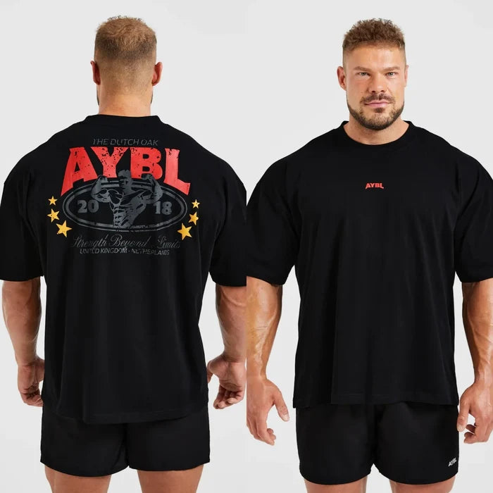 Classic Logo Strength Fitness Brand T-shirt Cotton Graphic Tee Men Women Summer Streetwear
