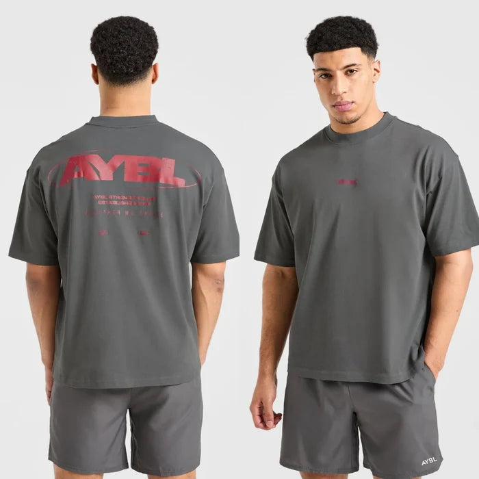Classic Logo Strength Fitness Brand T-shirt Cotton Graphic Tee Men Women Summer Streetwear