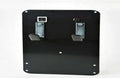 Black metal cart repair kit mounting plate with two steel latches, for power equipment