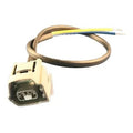 2-pin male Deutsch connector with yellow and blue wire leads for power parts