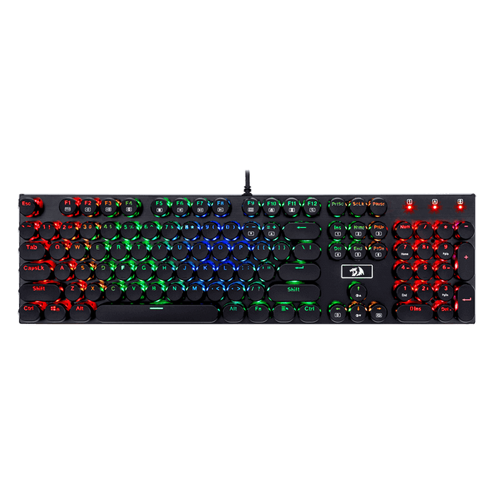 Redragon DEVARAJAS K556-RK Mechanical Gaming Keyboard with Retro Typewriter Round Keycaps