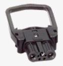 DIN 160 amp connector kit socket for facility power systems, black industrial connector