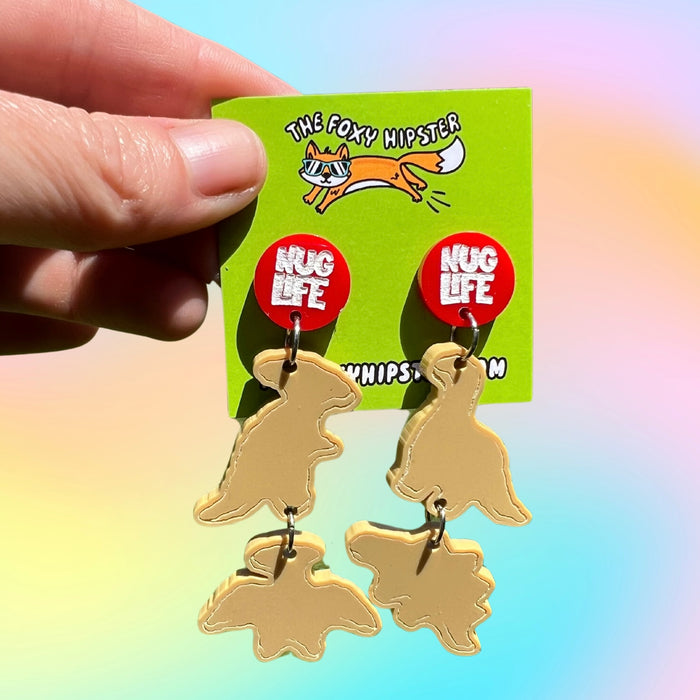 Dino Nuggets Dangle Earrings