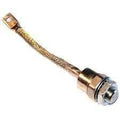Power diode with braided copper lead and mounting hardware for industrial electrical systems