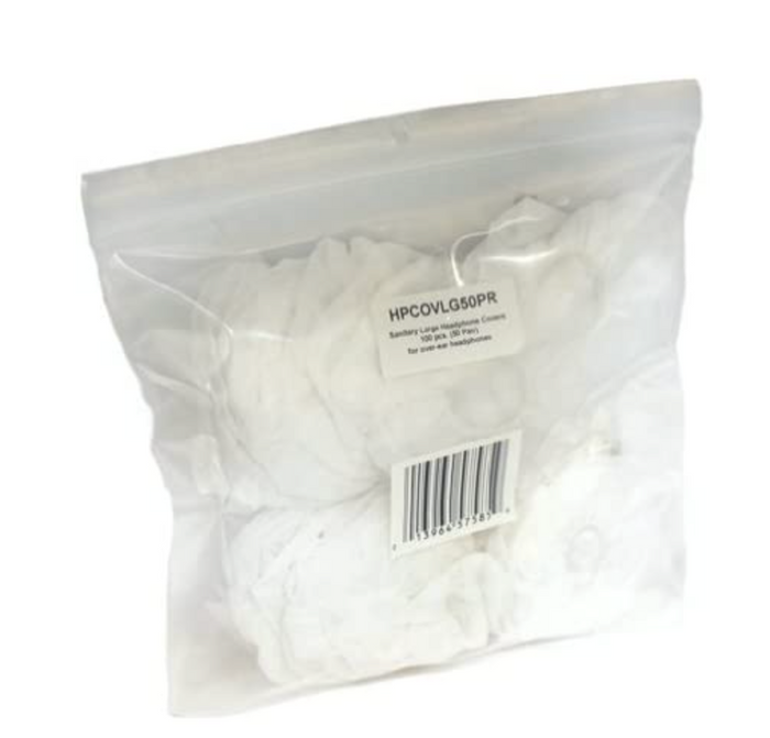 Disposable Sanitary Earpiece Covers for Large Headphones 100 pcs (50 Pair)