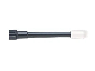 Black plastic battery watering extension tube with white nozzle fitting