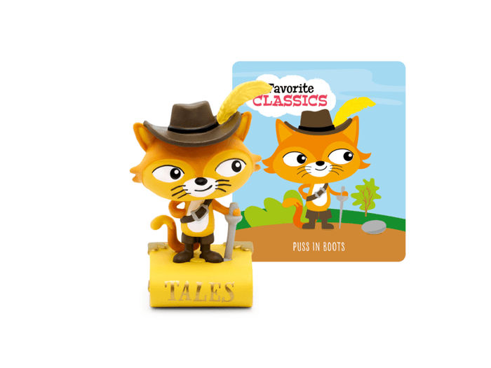 Favorite Tales: Puss in Boots Tonie with a branded content card