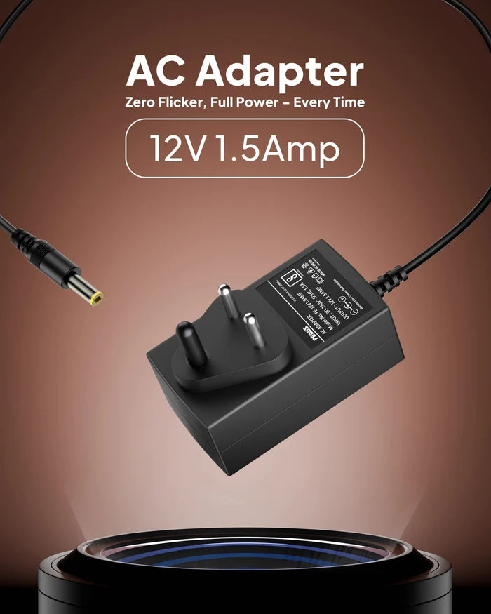 FEDUS 12V 2Amp DC Power Supply Adapter Converter, 12 Volt 2A SMPS for CCTV Camera, Routers, DVR, NVR, LCD Monitor, TV, LED Strip Light, Setup Box, Broadband, AC Input 100-240V, DC Output 12v 2Amps FEDUS