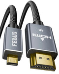 FEDUS 4K Micro HDMI to HDMI Cable 1.5 Meter, Micro HDMI 2.0 Adapter [4K@60Hz, 2K@144Hz 120Hz] 4K 18Gbps HDR, Compatible for Samsung G8, G9, Camera, Rasp Berry Pi 5 4, go pro Hero, Cam Link FEDUS