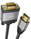 FEDUS HDMI to VGA Cable Adapter 1080P@60Hz Uni-Directional HDMI Computer to VGA Monitor Cable (Male to Male) Compatible for Computer, Desktop, Laptop, PC, Monitor, Projector, HDTV, Roku, Xbox FEDUS