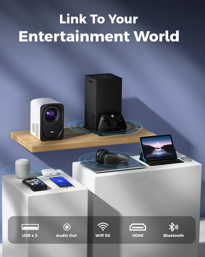 FEDUS Smart LED Projector – Home, Office & Outdoor Entertainment FEDUS