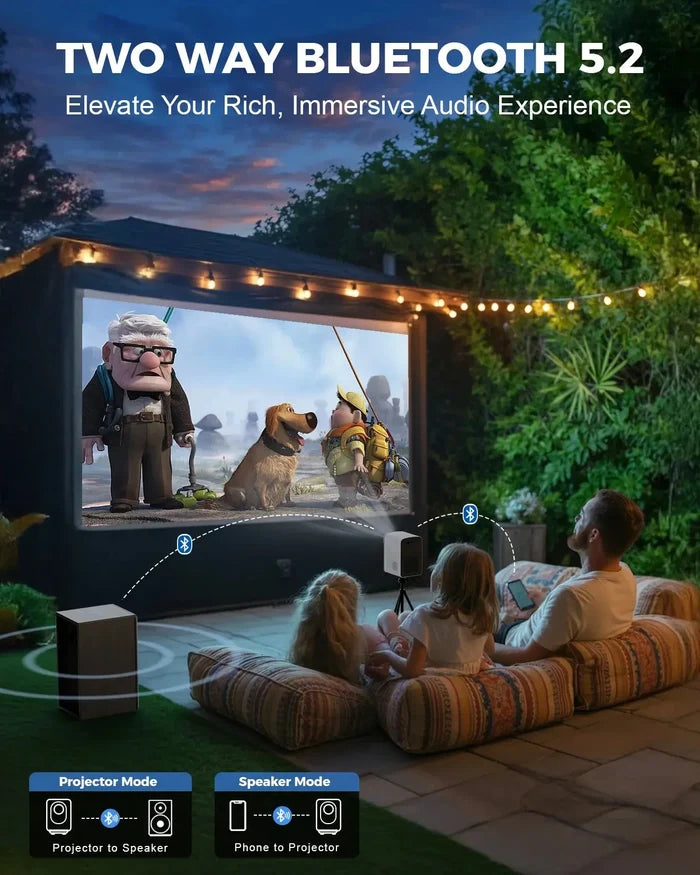 FEDUS Smart LED Projector – Home, Office & Outdoor Entertainment FEDUS
