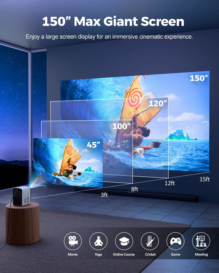 FEDUS Smart LED Projector – Home, Office & Outdoor Entertainment FEDUS