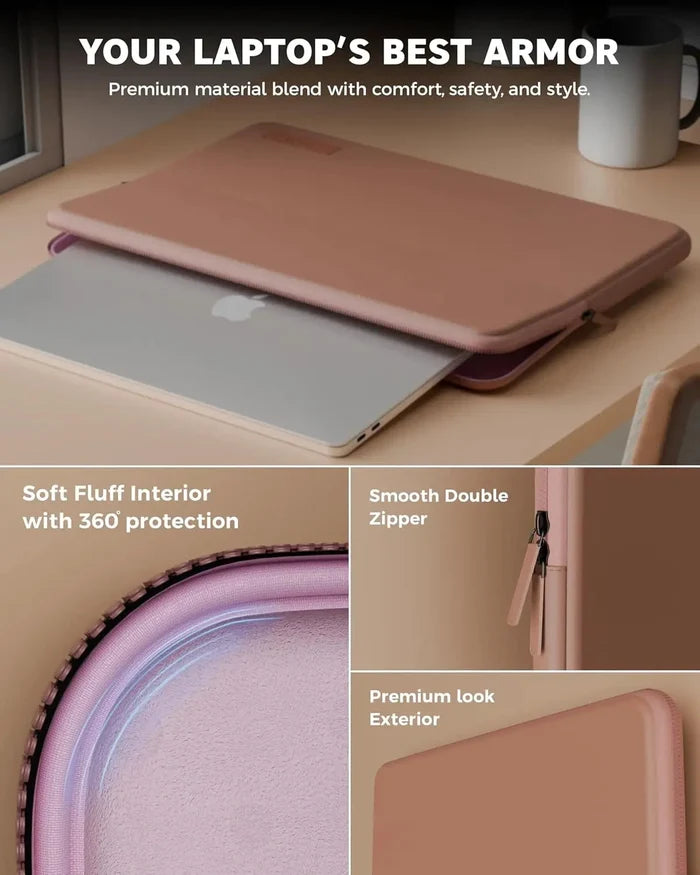 FEDUS MONARC Designer Premium Vegan Leather Laptop Sleeve Bag Case, Shockproof Office Laptop Cover Pouch Accessories Carrying Bag for MacBook, HP, Dell, Lenovo, Asus for Men & Women FEDUS
