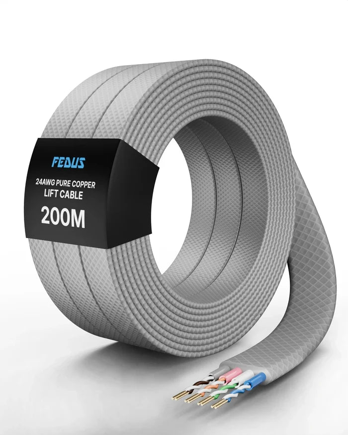 FEDUS Pure Copper Lift Cable Non-Steel, Flexible Elevator Control Cable, Multi-Core 24AWG for Passenger & Freight Lifts FEDUS