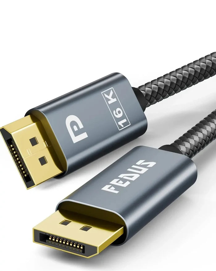 FEDUS 16K DisplayPort 2.1 Cable 80Gbps DP to DP for Gaming Monitor & RTX GPU