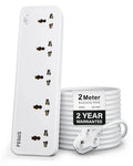 FEDUS Surge Protector, 5 Universal Sockets with Individual Switch, Extension Board Cord, Automatic Overload Protection, Fireproof Power Strip Switch Board, Spike Guard FEDUS