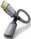 FEDUS VORTAX DisplayPort to HDMI Adapter Cable [4K@60Hz UHD, 2K@144Hz] Uni-Directional DP Source to HDMI Display Converter, Nylon Braided, Gold-Plated Dongle for PC, Laptop,Monitor, Projector(9.7 INCH) FEDUS