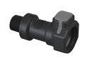 Black female coupler non-keyed 3/8 inch threaded fitting for power equipment